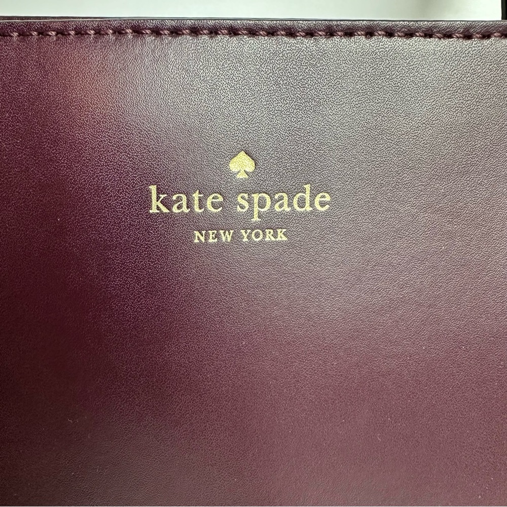 ❌SOLD❌Kate Spade Bennet Place Tote Handbag Laptop Case Travel Merlot Burgundy - Picture 12 of 14